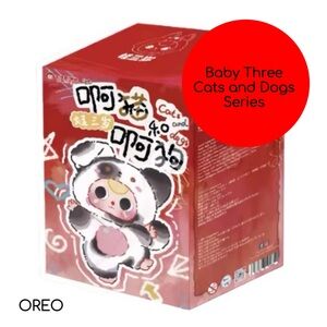 Baby Three Cats and Dogs Series Plush Toy OREO Cat Confirmed Authentic BNIB